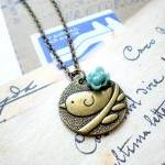 Bird Necklace - Flower Neck..