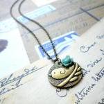Bird Necklace - Flower Neck..