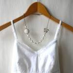 Bridal Necklace - White Gla..